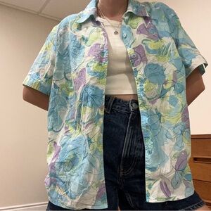 Watercolour floral blouse